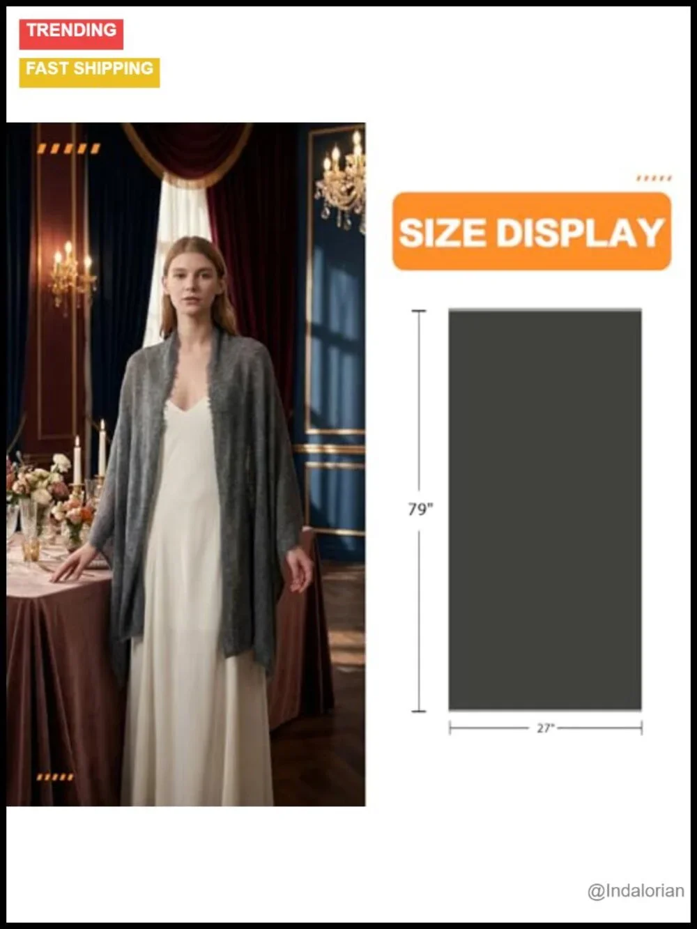 100% Cashmere Wrap Pashmina Shawl for Women Evening Dress Lightweight Travel